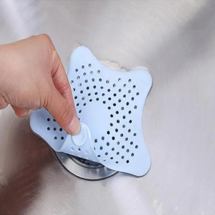 Star Shape Hair Catcher – Multi-Use Drain Stopper & Filter for Bathroom, Kitchen Sink & Shower (Random Colors-Pack of 1) - Image 2