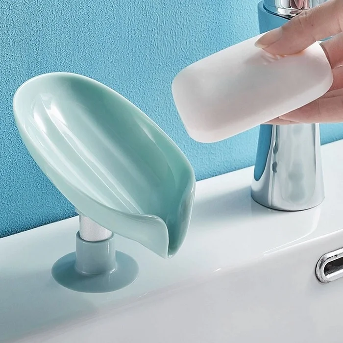 Suction Drain Soap Tray – Wall Mounted Soap Holder with Suction Cup for Bathroom, Kitchen & Wash Basin (Random color-Pack of 2) - Image 4