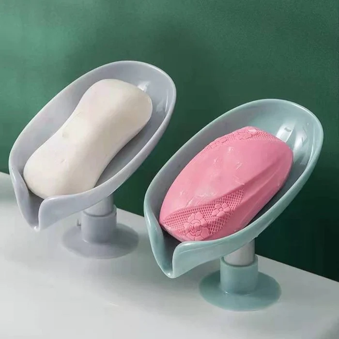 Suction Drain Soap Tray – Wall Mounted Soap Holder with Suction Cup for Bathroom, Kitchen & Wash Basin (Random color-Pack of 2) - Image 5