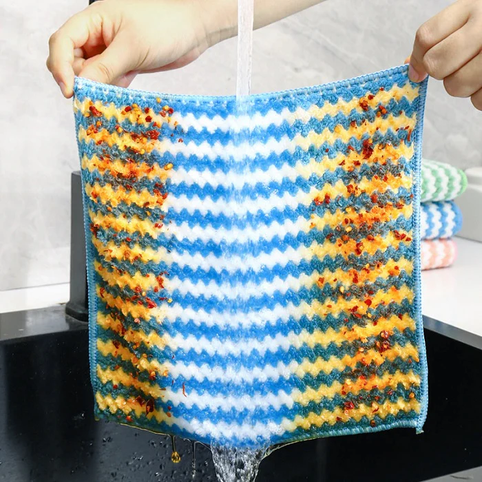 Super Absorbent Wipe Dishwashing Cloth – Reusable Kitchen Cleaning Cloths (Random color-Pack of 5) - Image 4