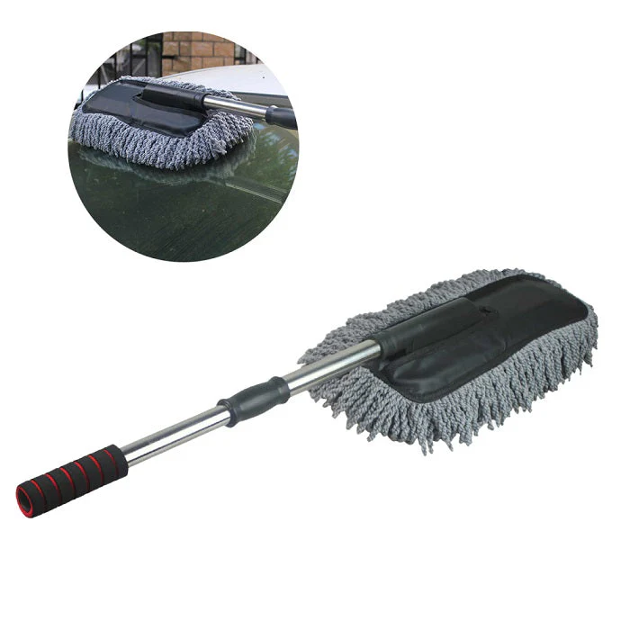 Telescopic Fabric Car Cleaning Brush Duster – Extendable Handle, Soft Dust Remover for Car, Bike & Home Use (Pack of 1) - Image 3