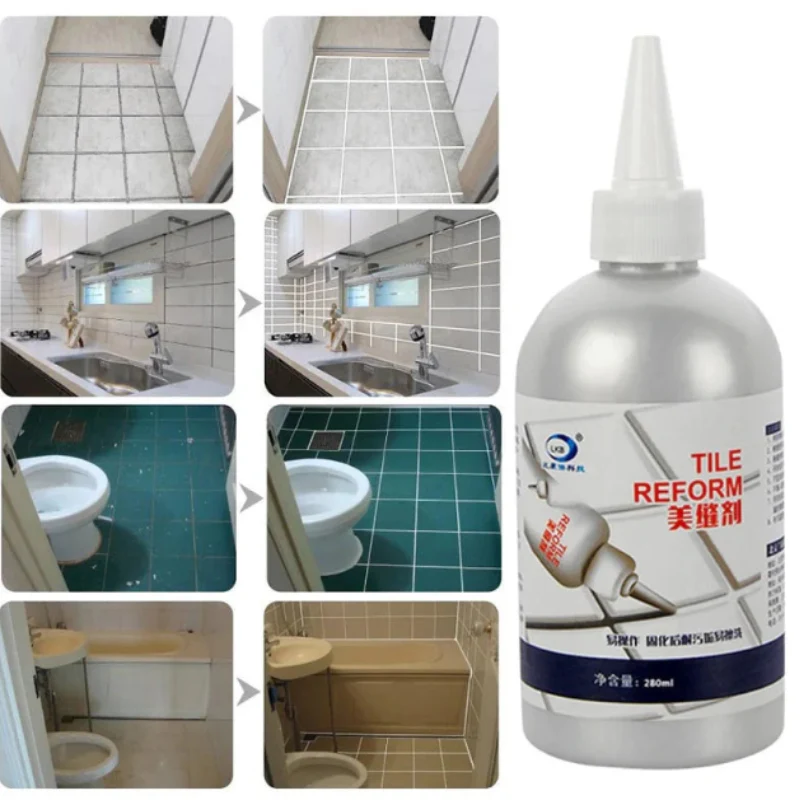 Tile Gap Refill Agent with Scraper 280ml – Waterproof Tile Gap Repair Filler & Sealer for Ceramic, Floor & Wall (Pack of 1) - Image 3