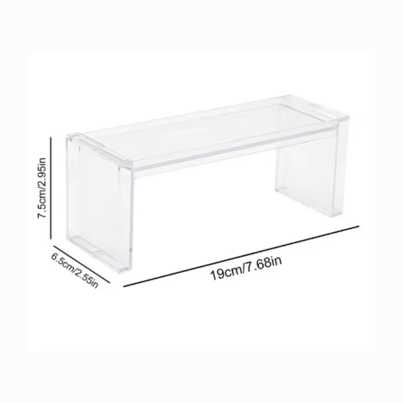 Transparent Stackable Desktop Storage Rack – Multi-Purpose Organizer for Office, Makeup & Home (Pack of 1) - Image 3