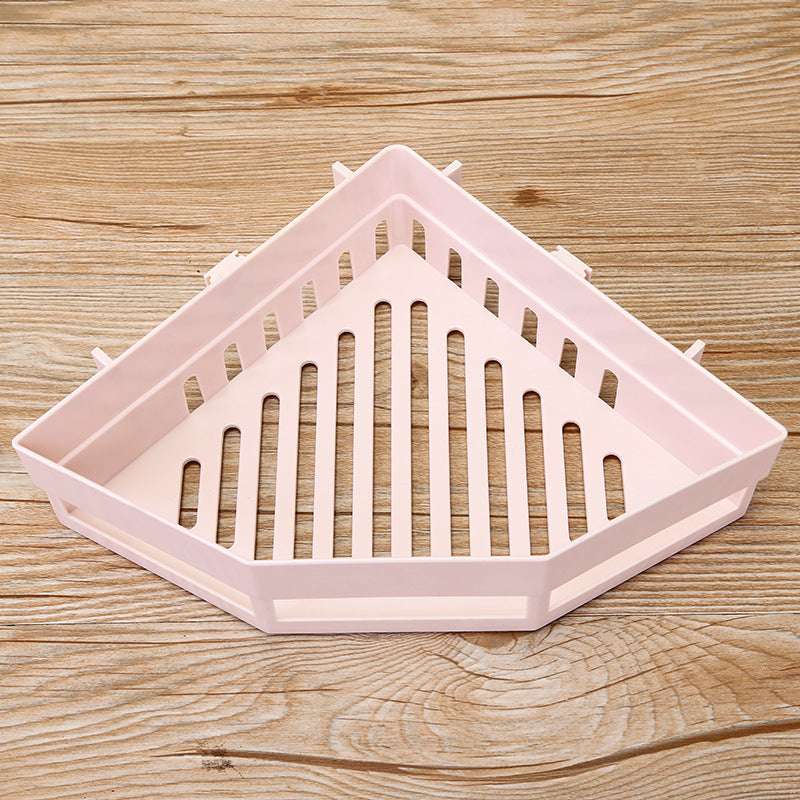 Triangular Bathroom Corner Storage Rack – Space-Saving Wall Mounted Shelf for Bathroom & Kitchen(Random color-Pack of 1) - Image 7