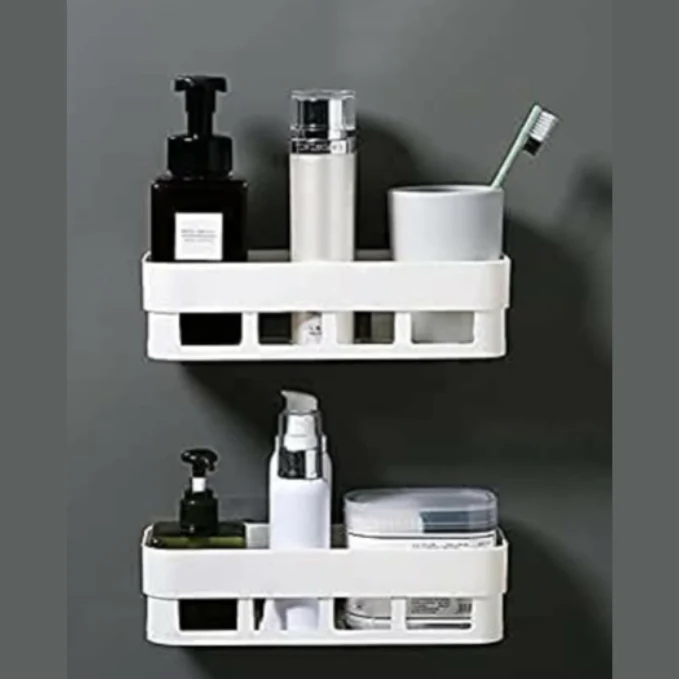 Wall-Mounted Bathroom Shelf – Space-Saving Storage Rack (Random color - Pack of 1) - Image 5