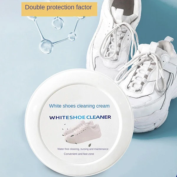 White Shoe Cleaning Cream, Whitening and Yellowing Maintenance for White Shoes, Leather, Sports Shoes, Leather Bags - Image 2