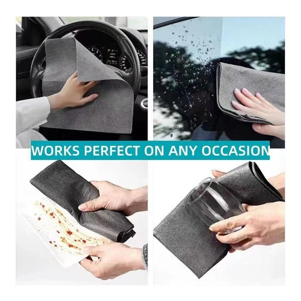 Highly Water Absorbent Magic Cleaning Cloth (30*30Cm) - Pack of 5 Pcs - Image 3